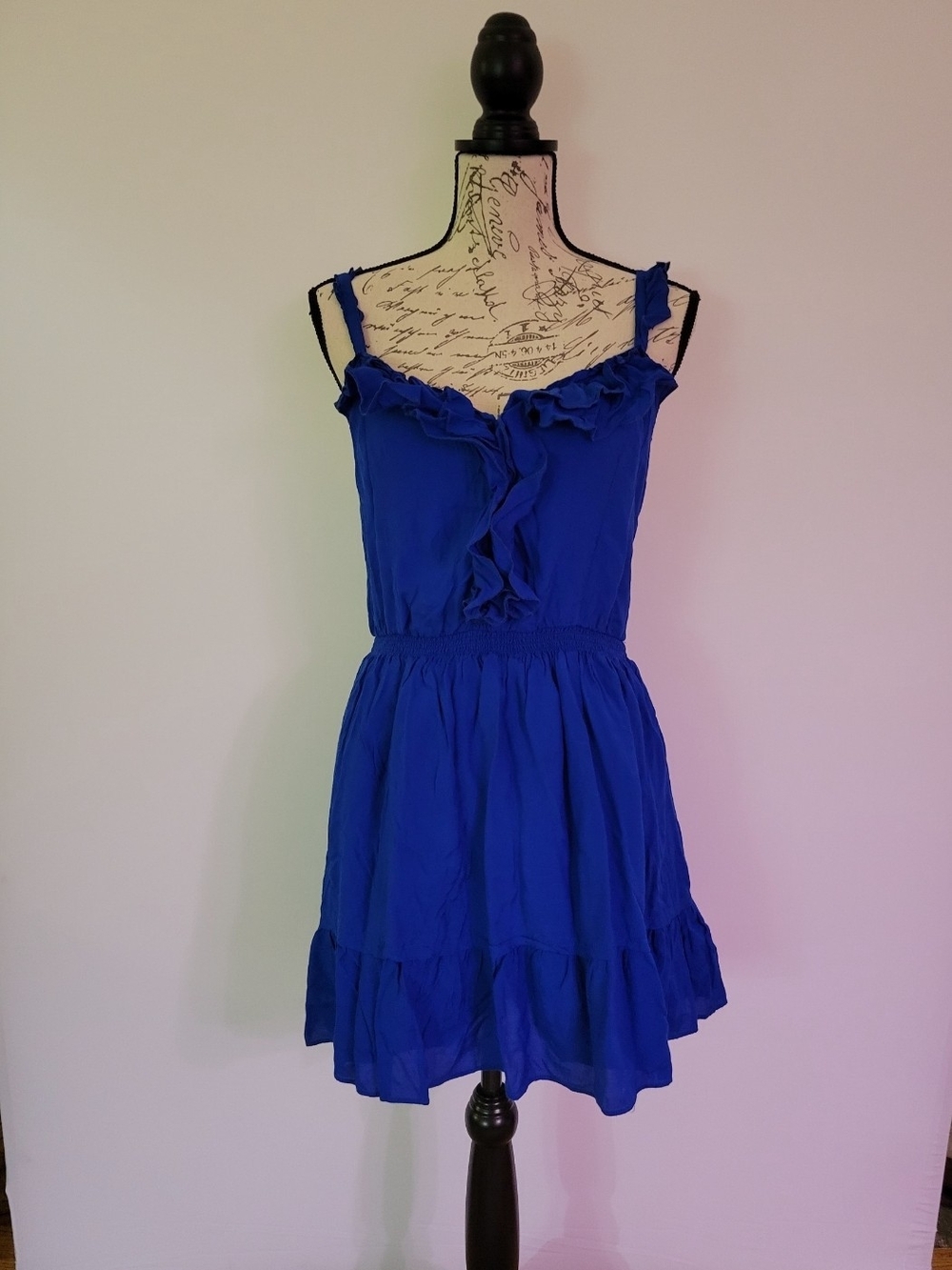 Hollister Royal Blue Ruffle Mini Dress